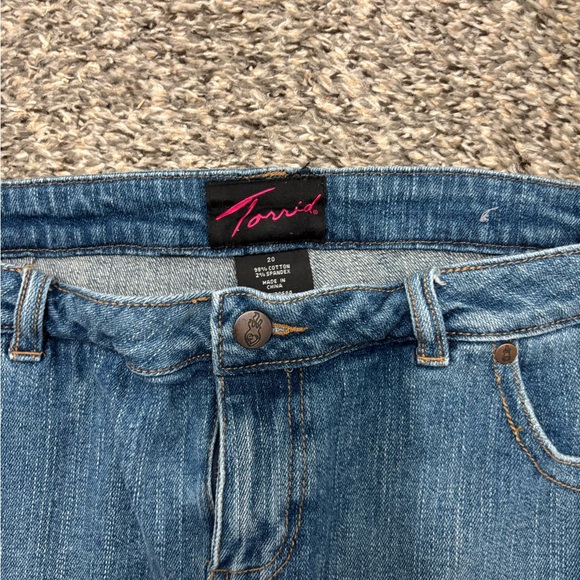 Vintage Torrid Denim Mini Skort Skirt Size 20 - Picture 2 of 5
